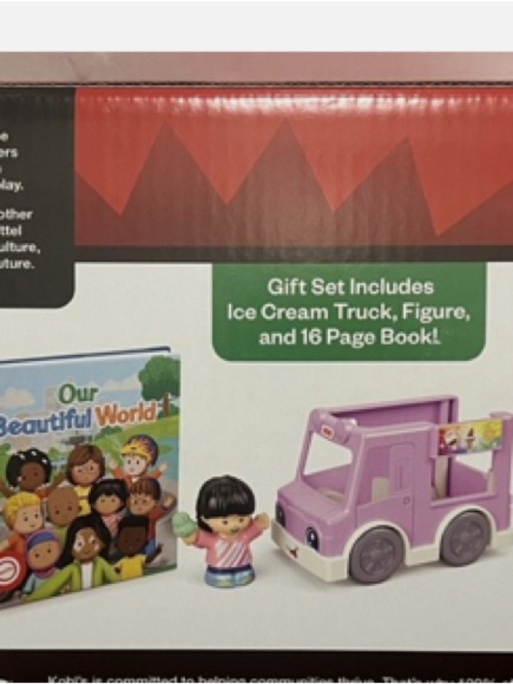 Mattel Fisher-Price Little People pink ice cream truck book and figure - Picture 4 of 7